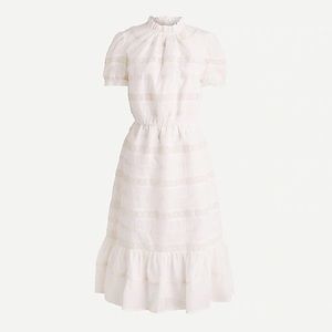 J. Crew Puff-sleeve daisy-chain dress